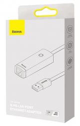 Переходник Baseus Lite series USB на RJ45 WKQX000002 белый