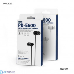 Наушники с микрофоном Proda PD-E600 черные