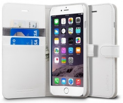 Чехол-книжка Spigen для i-Phone 6 Plus Wallet S, белый (PET) (SGP10919)