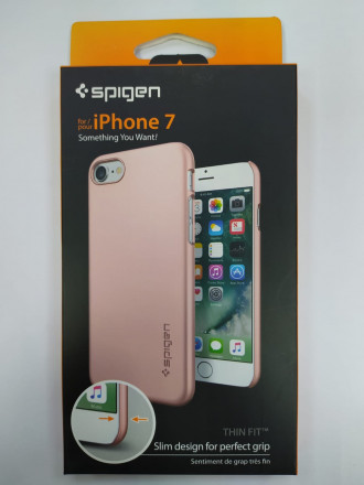 Клип-кейс Spigen для i-Phone 7 Thin Fit 042CS20429 розовое золото