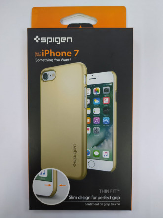Клип-кейс Spigen для i-Phone 7 Thin Fit 042CS20732 шампань