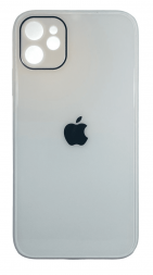 Чехол-накладка для i-Phone 11 силикон (стеклянная крышка) белая