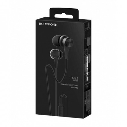 Наушники с микрофоном Borofone BM22 Boundless 1.2м чёрный
