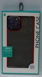 Накладка для i-Phone 12 Pro Max 6.7&quot; TOTU Gingle под кожу серо-красная
