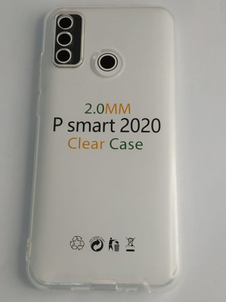 Чехол-накладка силикон 2.0мм Huawei P Smart (2020) прозрачный