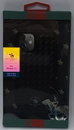 Накладка для i-Phone 12 mini 5.4&quot; SANTA BARBARA кожа в ассортименте