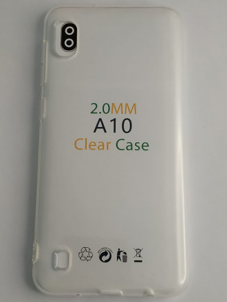 Чехол-накладка силикон 2.0мм Samsung Galaxy A10 прозрачный
