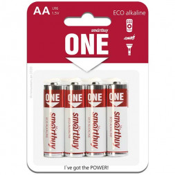 Батарейка алкалиновая Smartbuy ONE LR6/4B (48/480)  SOBA-2A04B-Eco
