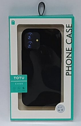 Накладка для i-Phone 12 mini 5.4&quot; TOTU Orl под кожу черная