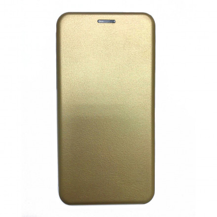 Чехол-книжка Fashion Case i-Phone X кожаная боковая золотая