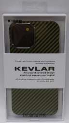 Накладка для i-Phone 12 Pro Max K-Doo Kevlar пластик зелёная
