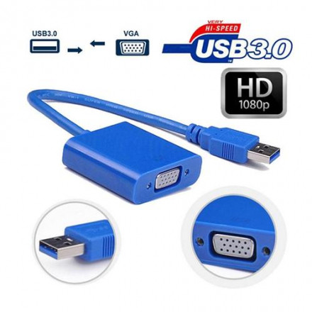 Переходник USB3.0 (папа)-VGA (мама)