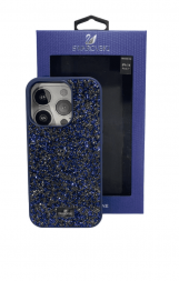 Накладка для i-Phone 14 Pro 6.1&quot; Swarovski синии