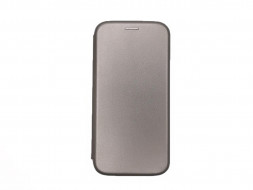 Чехол-книжка Fashion Case для i-Phone 11 Pro Max кожаная боковая серебристая