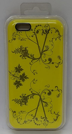 Накладка для i-Phone 6/6s Silicone Case с рисунками жёлтый