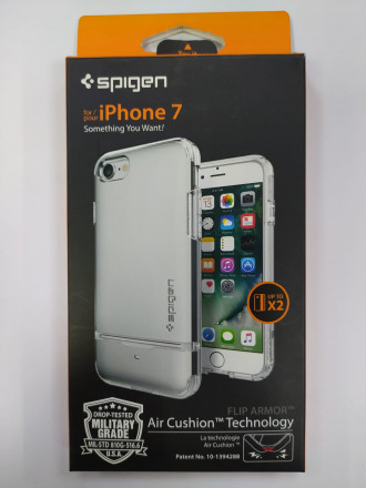 Чехол Spigen для i-Phone 7 Flip Armor , серебристый (042CS20820)