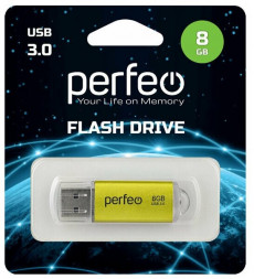 3.0 USB флеш накопитель Perfeo 8GB C14 золотистый