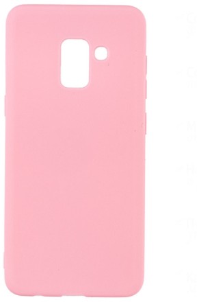  Накладка для Samsung Galaxy A5 (2018)/A8 (2018) Silicone cover розовая