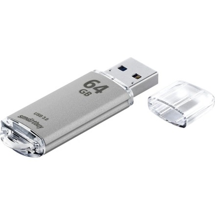  3.0 USB флеш накопитель Smartbuy 64GB V-Cut Silver (SB64GBVC-S3)