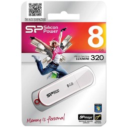 USB флеш накопитель Silicon Power 8GB Luxmini 320 White