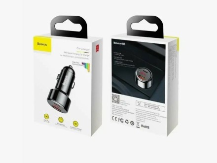  Автомобильное заряд. устр.Baseus PPS Quick Charging 1USB/1C 45W CCMLC20C-A01 черное