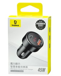 Автомобильное заряд. устр.Baseus PPS Quick Charging 1USB/1C 45W CCMLC20C-A01 черное