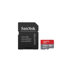 micro SDXC карта памяти SanDisk Ultra 128GB A1 UHS-1 140MB/s c ад. (SDSQUAB-128G-GN6MA)