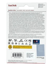 micro SDXC карта памяти SanDisk Ultra 128GB A1 UHS-1 140MB/s c ад. (SDSQUAB-128G-GN6MA)
