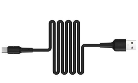  Usb Кабель-зарядка Micro Borofone BX30 Silicone 2.4A 1м силиконовый чёрный