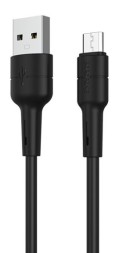 Usb Кабель-зарядка Micro Borofone BX30 Silicone 2.4A 1м силиконовый чёрный