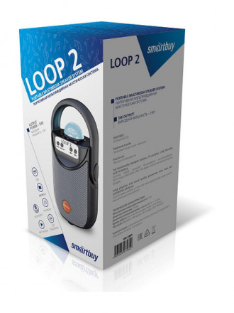 Bluetooth колонка Smartbuy Loop 2 BT5.0/600mAh/4ч/5Вт/FM/USB черная (SBS-5060)