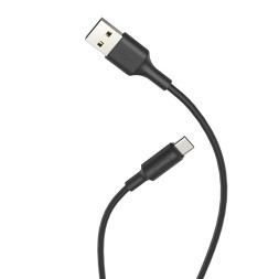 Usb Кабель-зарядка Type-C Hoco X25 Soarer 3A 1м силиконовый черный