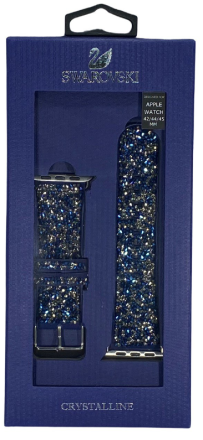  Сменный браслет Swarovski для Apple Watch 42-44-45mm синии