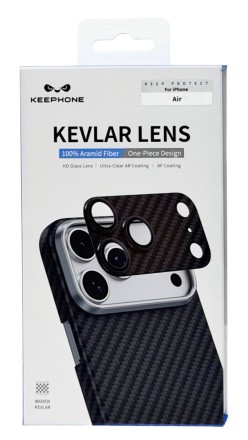  Защитное стекло i-Phone 17 Air на линзы камеры Keephone Kevlar Lens черное