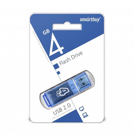  USB флеш накопитель Smartbuy 4GB Glossy Blue (SB4GBGS-B)