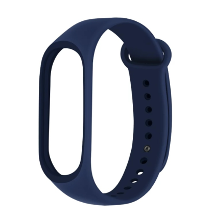  Ремешок для Xiaomi Mi Band 5 силиконовый тёмно-синий