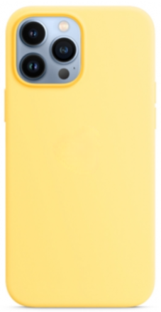  Чехол-накладка i-Phone 13 Pro Max Silicone icase №51 бледно-желтая