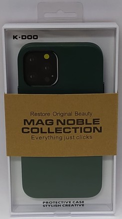  Накладка для i-Phone 12/12 Pro K-Doo Mag Noble кожаная зелёная