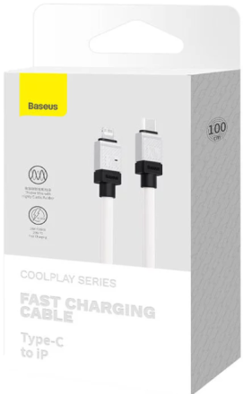  Кабель-зарядка Type-C на Lightning Baseus Coolplay Series 20W 480 Мбит/с 1м CAKW00002 белый
