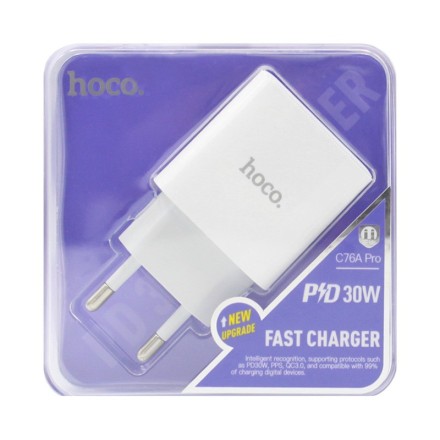  Сетевое зар. устр. Hoco C76A Pro 1C 30W белое