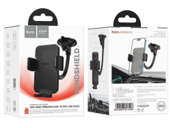 Держатель в автомобиль на стекло Hoco H38 с зажимом черный