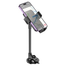 Держатель в автомобиль на стекло Hoco H38 с зажимом черный