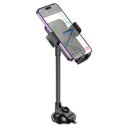  Держатель в автомобиль на стекло Hoco H38 с зажимом черный