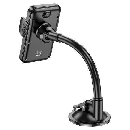  Держатель в автомобиль на стекло Hoco H38 с зажимом черный