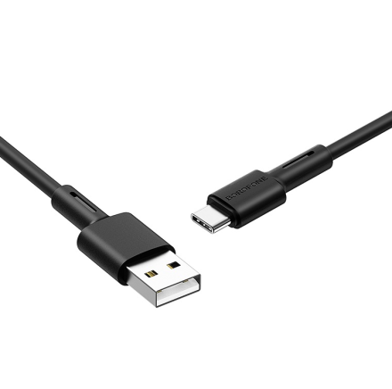  Usb Кабель-зарядка Type-C Borofone BX31 2.4A 1м силиконовый чёрный