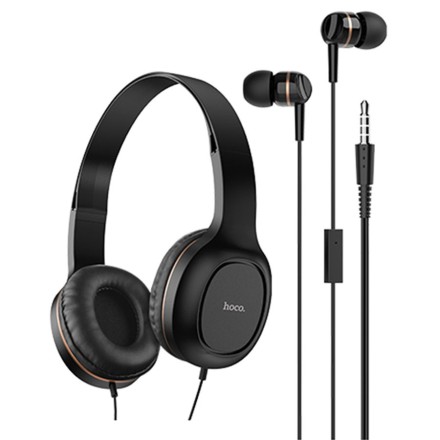  Стереонаушники Bluetooth полноразмерные HOCO W24 Enlighten с микрофоном 1.2м золотой