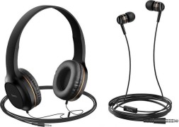 Стереонаушники Bluetooth полноразмерные HOCO W24 Enlighten с микрофоном 1.2м золотой