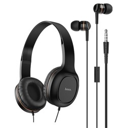 Стереонаушники Bluetooth полноразмерные HOCO W24 Enlighten с микрофоном 1.2м золотой