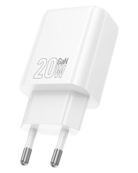 Сетевое зар. устр. Hoco N61 1USB/1С PD/QC3.0 3A 20W белое