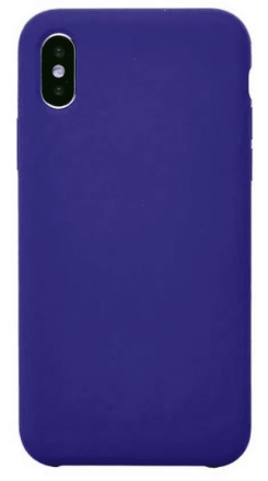  Чехол-накладка i-Phone X/XS Silicone icase №40 ярко-синяя